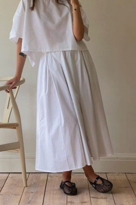 Poplin Maxi Skirt